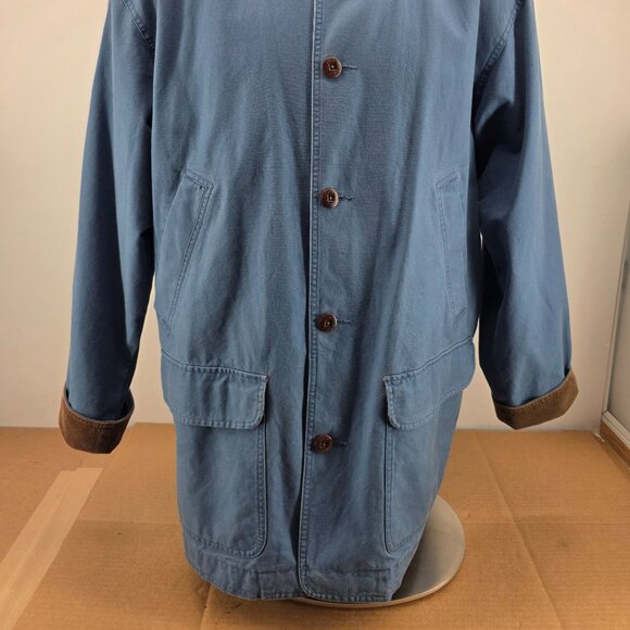 Vintage LL Bean Men’s XXL Blue Button Front Barn Chore Field Hunting Jacket - Picture 9 of 16